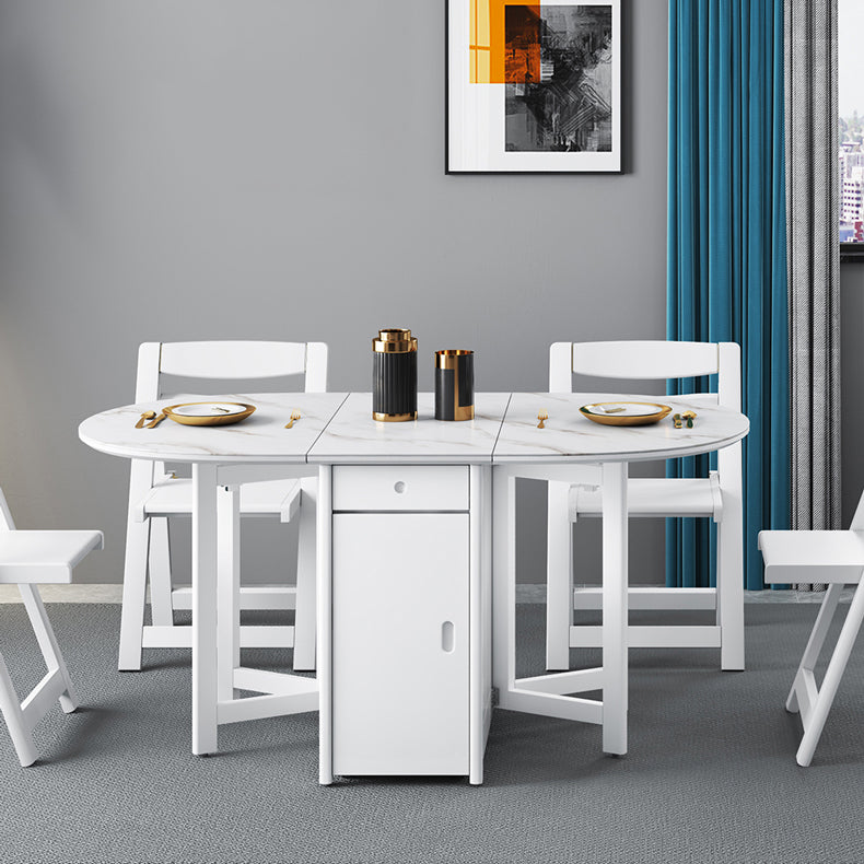 Contemporary Oval Dining Table White Dining Table with 4 Legs Clearhalo ' dining_table' 'Dining Tables & Seating' 'Dining Tables' 'furn' 'furn_dining_table' 'Furniture' 'furniture_dining_table' 'Kitchen & Dining Furniture' 'kitchen&dining_furn' 'kitchen' 'kitchen_dining_table' 4110559