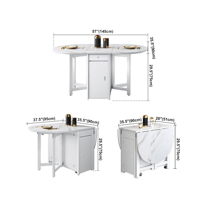 Contemporary Oval Dining Table White Dining Table with 4 Legs Clearhalo ' dining_table' 'Dining Tables & Seating' 'Dining Tables' 'furn' 'furn_dining_table' 'Furniture' 'furniture_dining_table' 'Kitchen & Dining Furniture' 'kitchen&dining_furn' 'kitchen' 'kitchen_dining_table' 4110567