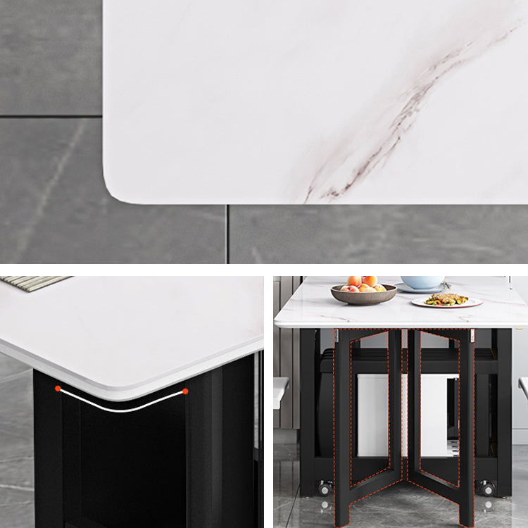 Rectangle Mid-Century Modern Dining Table Drop-Leaf Table with 4 Solid Wood Legs Clearhalo ' dining_table' 'Dining Tables & Seating' 'Dining Tables' 'furn' 'furn_dining_table' 'Furniture' 'furniture_dining_table' 'Kitchen & Dining Furniture' 'kitchen&dining_furn' 'kitchen' 'kitchen_dining_table' 4110585