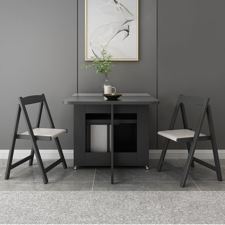 Mid-Century Modern Rectangle Dining Table Drop-Leaf Table with Ash Solid Wood Base,59"L x 29.1"H Clearhalo ' dining_table' 'Dining Tables & Seating' 'Dining Tables' 'furn' 'furn_dining_table' 'Furniture' 'furniture_dining_table' 'Kitchen & Dining Furniture' 'kitchen&dining_furn' 'kitchen' 'kitchen_dining_table' 4110603