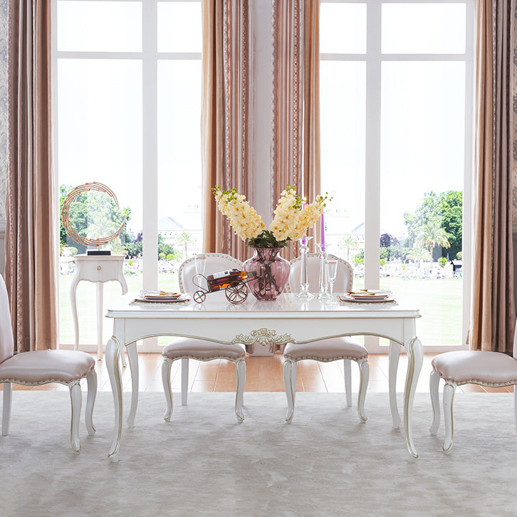 Rectangle Mid-Century Modern Dining Table Oak Solid Wood Table with 4 Legs Clearhalo ' dining_table' 'Dining Tables & Seating' 'Dining Tables' 'furn' 'furn_dining_table' 'Furniture' 'furniture_dining_table' 'Kitchen & Dining Furniture' 'kitchen&dining_furn' 'kitchen' 'kitchen_dining_table' 4110622