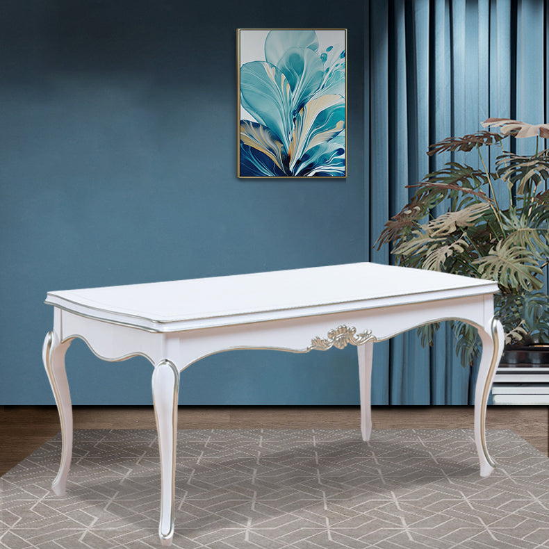 Rectangle Mid-Century Modern Dining Table Oak Solid Wood Table with 4 Legs Clearhalo ' dining_table' 'Dining Tables & Seating' 'Dining Tables' 'furn' 'furn_dining_table' 'Furniture' 'furniture_dining_table' 'Kitchen & Dining Furniture' 'kitchen&dining_furn' 'kitchen' 'kitchen_dining_table' 4110627