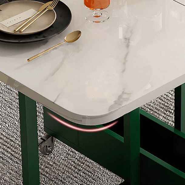 Rectangle Mid-Century Modern Dining Table Drop-Leaf Table with Metal Base Clearhalo ' dining_table' 'Dining Tables & Seating' 'Dining Tables' 'furn' 'furn_dining_table' 'Furniture' 'furniture_dining_table' 'Kitchen & Dining Furniture' 'kitchen&dining_furn' 'kitchen' 'kitchen_dining_table' 4110644