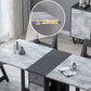 Mid-Century Modern Rectangle Dining Table Drop-Leaf Table with Solid Wood Base Clearhalo ' dining_table' 'Dining Tables & Seating' 'Dining Tables' 'furn' 'furn_dining_table' 'Furniture' 'furniture_dining_table' 'Kitchen & Dining Furniture' 'kitchen&dining_furn' 'kitchen' 'kitchen_dining_table' 4110655