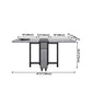 Mid-Century Modern Rectangle Dining Table Drop-Leaf Table with Solid Wood Base Clearhalo ' dining_table' 'Dining Tables & Seating' 'Dining Tables' 'furn' 'furn_dining_table' 'Furniture' 'furniture_dining_table' 'Kitchen & Dining Furniture' 'kitchen&dining_furn' 'kitchen' 'kitchen_dining_table' 4110659