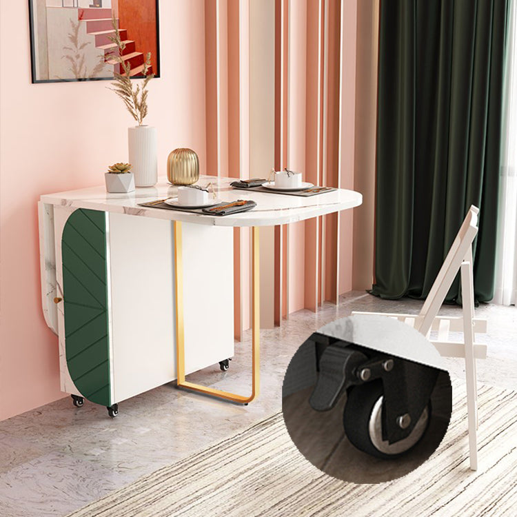 Contemporary Oval Dining Room Table Sintered Stone Drop-Leaf Table,59"L x 29.5"H Clearhalo ' dining_table' 'Dining Tables & Seating' 'Dining Tables' 'furn' 'furn_dining_table' 'Furniture' 'furniture_dining_table' 'Kitchen & Dining Furniture' 'kitchen&dining_furn' 'kitchen' 'kitchen_dining_table' 4110705