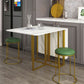 Contemporary Rectangle Dining Room Table Sintered Stone Drop-Leaf Table,59"L x 28.7"H Clearhalo ' dining_table' 'Dining Tables & Seating' 'Dining Tables' 'furn' 'furn_dining_table' 'Furniture' 'furniture_dining_table' 'Kitchen & Dining Furniture' 'kitchen&dining_furn' 'kitchen' 'kitchen_dining_table' 4110716