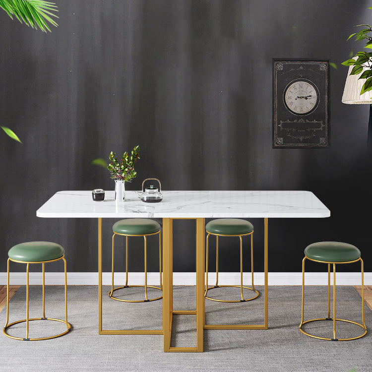 Contemporary Rectangle Dining Room Table Sintered Stone Drop-Leaf Table,59"L x 28.7"H Clearhalo ' dining_table' 'Dining Tables & Seating' 'Dining Tables' 'furn' 'furn_dining_table' 'Furniture' 'furniture_dining_table' 'Kitchen & Dining Furniture' 'kitchen&dining_furn' 'kitchen' 'kitchen_dining_table' 4110717