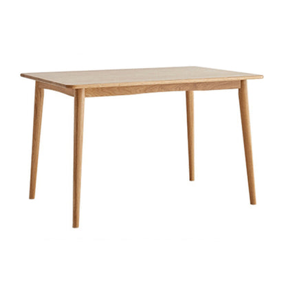 Modern Oak Wood Table in Nature Rectangle Dining Table with Wooden Base and 4 Legs Without Chairs Clearhalo ' dining_table' 'Dining Tables & Seating' 'Dining Tables' 'furn' 'furn_dining_table' 'Furniture' 'furniture_dining_table' 'Kitchen & Dining Furniture' 'kitchen&dining_furn' 'kitchen' 'kitchen_dining_table' 4110759