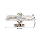 Sintered Stone Top Dining Table Rectangle Kitchen Table with Metal Pedestal Clearhalo ' dining_table' 'Dining Tables & Seating' 'Dining Tables' 'furn' 'furn_dining_table' 'Furniture' 'furniture_dining_table' 'Kitchen & Dining Furniture' 'kitchen&dining_furn' 'kitchen' 'kitchen_dining_table' 4110779