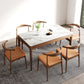 Rectangle Sintered Stone White Dining Table Vintage 4 Legs Table for Dining Room Clearhalo ' dining_table' 'Dining Tables & Seating' 'Dining Tables' 'furn' 'furn_dining_table' 'Furniture' 'furniture_dining_table' 'Kitchen & Dining Furniture' 'kitchen&dining_furn' 'kitchen' 'kitchen_dining_table' 4110816