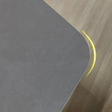 Medieval Modern Rectangle Table Sintered Stone Top Table with Wooden Base and 4 Legs Clearhalo ' dining_table' 'Dining Tables & Seating' 'Dining Tables' 'furn' 'furn_dining_table' 'Furniture' 'furniture_dining_table' 'Kitchen & Dining Furniture' 'kitchen&dining_furn' 'kitchen' 'kitchen_dining_table' 4110855