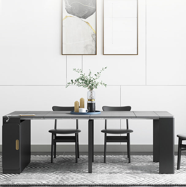 Contemporary Style Drop Leaf Dining Table Rectangle Table for Dining Room Clearhalo ' dining_table' 'Dining Tables & Seating' 'Dining Tables' 'furn' 'furn_dining_table' 'Furniture' 'furniture_dining_table' 'Kitchen & Dining Furniture' 'kitchen&dining_furn' 'kitchen' 'kitchen_dining_table' 4110889