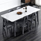 Solid Wood Mid-Century Modern Table Rectangle Sintered Stone Top Table for Dining Room Clearhalo ' dining_table' 'Dining Tables & Seating' 'Dining Tables' 'furn' 'furn_dining_table' 'Furniture' 'furniture_dining_table' 'Kitchen & Dining Furniture' 'kitchen&dining_furn' 'kitchen' 'kitchen_dining_table' 4110928