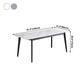 Solid Wood Mid-Century Modern Table Rectangle Sintered Stone Top Table for Dining Room Clearhalo ' dining_table' 'Dining Tables & Seating' 'Dining Tables' 'furn' 'furn_dining_table' 'Furniture' 'furniture_dining_table' 'Kitchen & Dining Furniture' 'kitchen&dining_furn' 'kitchen' 'kitchen_dining_table' 4110929