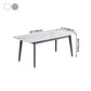 Solid Wood Mid-Century Modern Table Rectangle Sintered Stone Top Table for Dining Room Clearhalo ' dining_table' 'Dining Tables & Seating' 'Dining Tables' 'furn' 'furn_dining_table' 'Furniture' 'furniture_dining_table' 'Kitchen & Dining Furniture' 'kitchen&dining_furn' 'kitchen' 'kitchen_dining_table' 4110930