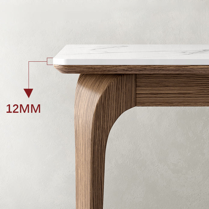 Rectangle White Tone Dining Table Sintered Stone Table Retro Modern with 4 Legs Clearhalo ' dining_table' 'Dining Tables & Seating' 'Dining Tables' 'furn' 'furn_dining_table' 'Furniture' 'furniture_dining_table' 'Kitchen & Dining Furniture' 'kitchen&dining_furn' 'kitchen' 'kitchen_dining_table' 4110952