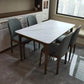 Rectangle White Tone Dining Table Sintered Stone Table Retro Modern with 4 Legs Clearhalo ' dining_table' 'Dining Tables & Seating' 'Dining Tables' 'furn' 'furn_dining_table' 'Furniture' 'furniture_dining_table' 'Kitchen & Dining Furniture' 'kitchen&dining_furn' 'kitchen' 'kitchen_dining_table' 4110956
