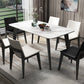 Sintered Stone White Dining Table Retro Modern 4 Legs Table for Dining Room Clearhalo ' dining_table' 'Dining Tables & Seating' 'Dining Tables' 'furn' 'furn_dining_table' 'Furniture' 'furniture_dining_table' 'Kitchen & Dining Furniture' 'kitchen&dining_furn' 'kitchen' 'kitchen_dining_table' 4110961