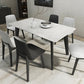 Sintered Stone White Dining Table Retro Modern 4 Legs Table for Dining Room Clearhalo ' dining_table' 'Dining Tables & Seating' 'Dining Tables' 'furn' 'furn_dining_table' 'Furniture' 'furniture_dining_table' 'Kitchen & Dining Furniture' 'kitchen&dining_furn' 'kitchen' 'kitchen_dining_table' 4110962
