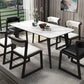 Sintered Stone White Dining Table Retro Modern 4 Legs Table for Dining Room Clearhalo ' dining_table' 'Dining Tables & Seating' 'Dining Tables' 'furn' 'furn_dining_table' 'Furniture' 'furniture_dining_table' 'Kitchen & Dining Furniture' 'kitchen&dining_furn' 'kitchen' 'kitchen_dining_table' 4110968