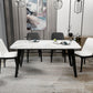 Sintered Stone White Dining Table Retro Modern 4 Legs Table for Dining Room Clearhalo ' dining_table' 'Dining Tables & Seating' 'Dining Tables' 'furn' 'furn_dining_table' 'Furniture' 'furniture_dining_table' 'Kitchen & Dining Furniture' 'kitchen&dining_furn' 'kitchen' 'kitchen_dining_table' 4110969