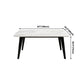 Sintered Stone White Dining Table Retro Modern 4 Legs Table for Dining Room Clearhalo ' dining_table' 'Dining Tables & Seating' 'Dining Tables' 'furn' 'furn_dining_table' 'Furniture' 'furniture_dining_table' 'Kitchen & Dining Furniture' 'kitchen&dining_furn' 'kitchen' 'kitchen_dining_table' 4110977