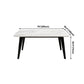 Sintered Stone White Dining Table Retro Modern 4 Legs Table for Dining Room Clearhalo ' dining_table' 'Dining Tables & Seating' 'Dining Tables' 'furn' 'furn_dining_table' 'Furniture' 'furniture_dining_table' 'Kitchen & Dining Furniture' 'kitchen&dining_furn' 'kitchen' 'kitchen_dining_table' 4110979