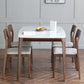 Rectangle 4 Legs Mid-Century Table White Fixed Table of Sintered Stone Clearhalo ' dining_table' 'Dining Tables & Seating' 'Dining Tables' 'furn' 'furn_dining_table' 'Furniture' 'furniture_dining_table' 'Kitchen & Dining Furniture' 'kitchen&dining_furn' 'kitchen' 'kitchen_dining_table' 4110981