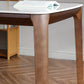 Rectangle 4 Legs Mid-Century Table White Fixed Table of Sintered Stone Clearhalo ' dining_table' 'Dining Tables & Seating' 'Dining Tables' 'furn' 'furn_dining_table' 'Furniture' 'furniture_dining_table' 'Kitchen & Dining Furniture' 'kitchen&dining_furn' 'kitchen' 'kitchen_dining_table' 4110983