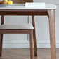 Rectangle 4 Legs Mid-Century Table White Fixed Table of Sintered Stone Clearhalo ' dining_table' 'Dining Tables & Seating' 'Dining Tables' 'furn' 'furn_dining_table' 'Furniture' 'furniture_dining_table' 'Kitchen & Dining Furniture' 'kitchen&dining_furn' 'kitchen' 'kitchen_dining_table' 4110988