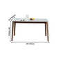 Rectangle 4 Legs Mid-Century Table White Fixed Table of Sintered Stone Clearhalo ' dining_table' 'Dining Tables & Seating' 'Dining Tables' 'furn' 'furn_dining_table' 'Furniture' 'furniture_dining_table' 'Kitchen & Dining Furniture' 'kitchen&dining_furn' 'kitchen' 'kitchen_dining_table' 4110995