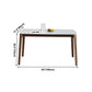 Rectangle 4 Legs Mid-Century Table White Fixed Table of Sintered Stone Clearhalo ' dining_table' 'Dining Tables & Seating' 'Dining Tables' 'furn' 'furn_dining_table' 'Furniture' 'furniture_dining_table' 'Kitchen & Dining Furniture' 'kitchen&dining_furn' 'kitchen' 'kitchen_dining_table' 4110996