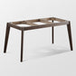 Mid-Century Modern Dining Table Gray Sintered Stone 4 Legs Dining Table with Wooden Base Clearhalo ' dining_table' 'Dining Tables & Seating' 'Dining Tables' 'furn' 'furn_dining_table' 'Furniture' 'furniture_dining_table' 'Kitchen & Dining Furniture' 'kitchen&dining_furn' 'kitchen' 'kitchen_dining_table' 4111000