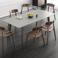 Mid-Century Modern Dining Table Rectangle Sintered Stone Dining Table with Wood Base Clearhalo ' dining_table' 'Dining Tables & Seating' 'Dining Tables' 'furn' 'furn_dining_table' 'Furniture' 'furniture_dining_table' 'Kitchen & Dining Furniture' 'kitchen&dining_furn' 'kitchen' 'kitchen_dining_table' 4111006