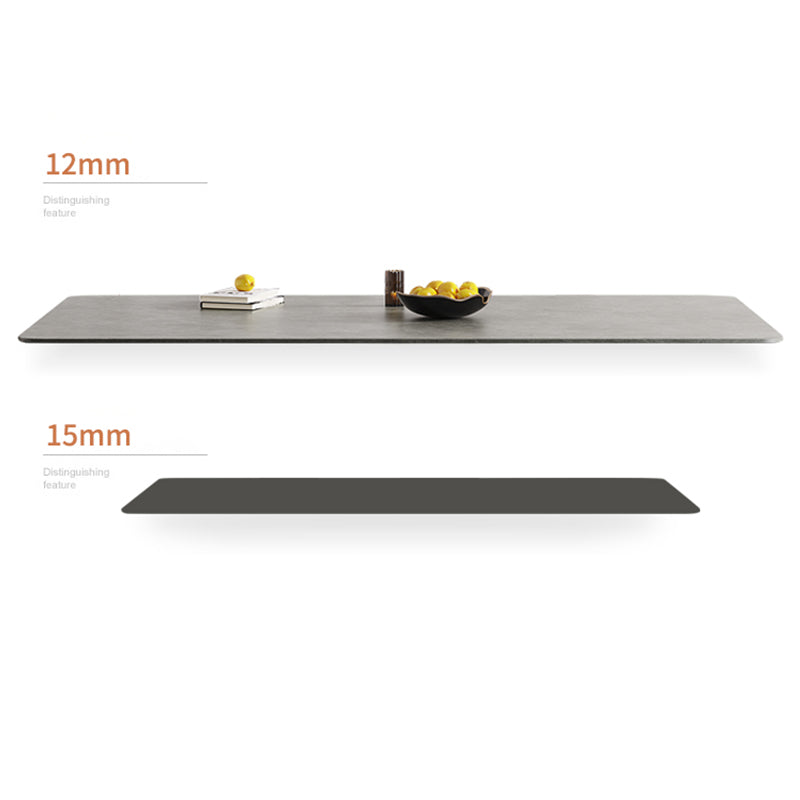 Mid-Century Modern Dining Table Rectangle Sintered Stone Dining Table with Wood Base Clearhalo ' dining_table' 'Dining Tables & Seating' 'Dining Tables' 'furn' 'furn_dining_table' 'Furniture' 'furniture_dining_table' 'Kitchen & Dining Furniture' 'kitchen&dining_furn' 'kitchen' 'kitchen_dining_table' 4111011