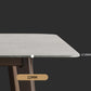 Mid-Century Modern Dining Table Rectangle Sintered Stone Dining Table with Wood Base Clearhalo ' dining_table' 'Dining Tables & Seating' 'Dining Tables' 'furn' 'furn_dining_table' 'Furniture' 'furniture_dining_table' 'Kitchen & Dining Furniture' 'kitchen&dining_furn' 'kitchen' 'kitchen_dining_table' 4111013