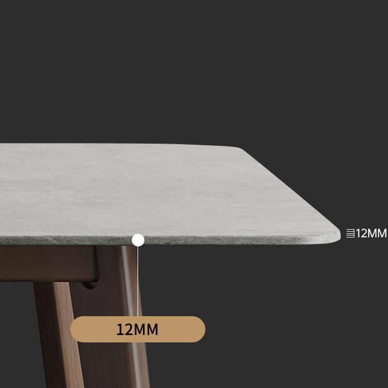 Mid-Century Modern Dining Table Rectangle Sintered Stone Dining Table with Wood Base Clearhalo ' dining_table' 'Dining Tables & Seating' 'Dining Tables' 'furn' 'furn_dining_table' 'Furniture' 'furniture_dining_table' 'Kitchen & Dining Furniture' 'kitchen&dining_furn' 'kitchen' 'kitchen_dining_table' 4111013