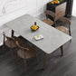 Mid-Century Modern Dining Table Rectangle Sintered Stone Dining Table with Wood Base Clearhalo ' dining_table' 'Dining Tables & Seating' 'Dining Tables' 'furn' 'furn_dining_table' 'Furniture' 'furniture_dining_table' 'Kitchen & Dining Furniture' 'kitchen&dining_furn' 'kitchen' 'kitchen_dining_table' 4111014