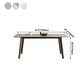 Mid-Century Modern Dining Table Rectangle Sintered Stone Dining Table with Wood Base Clearhalo ' dining_table' 'Dining Tables & Seating' 'Dining Tables' 'furn' 'furn_dining_table' 'Furniture' 'furniture_dining_table' 'Kitchen & Dining Furniture' 'kitchen&dining_furn' 'kitchen' 'kitchen_dining_table' 4111018