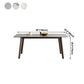 Mid-Century Modern Dining Table Rectangle Sintered Stone Dining Table with Wood Base Clearhalo ' dining_table' 'Dining Tables & Seating' 'Dining Tables' 'furn' 'furn_dining_table' 'Furniture' 'furniture_dining_table' 'Kitchen & Dining Furniture' 'kitchen&dining_furn' 'kitchen' 'kitchen_dining_table' 4111021
