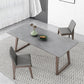 Mid-Century Modern Dining Table Gray Sintered Stone Dining Table with Wood Base Clearhalo ' dining_table' 'Dining Tables & Seating' 'Dining Tables' 'furn' 'furn_dining_table' 'Furniture' 'furniture_dining_table' 'Kitchen & Dining Furniture' 'kitchen&dining_furn' 'kitchen' 'kitchen_dining_table' 4111025
