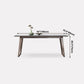 Mid-Century Modern Dining Table Gray Sintered Stone Dining Table with Wood Base Clearhalo ' dining_table' 'Dining Tables & Seating' 'Dining Tables' 'furn' 'furn_dining_table' 'Furniture' 'furniture_dining_table' 'Kitchen & Dining Furniture' 'kitchen&dining_furn' 'kitchen' 'kitchen_dining_table' 4111041