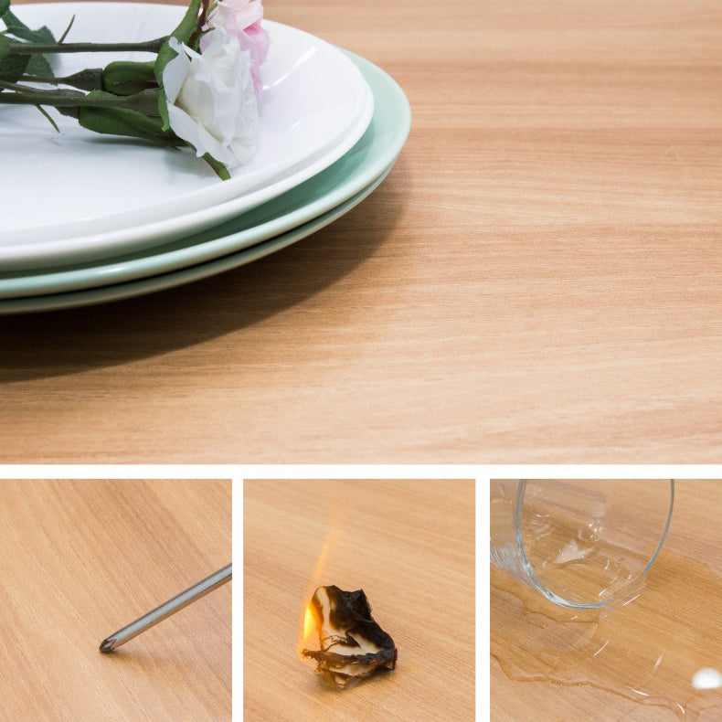 Artificial Foldable Wooden Top Table Extendable Rectangle Table with Storage Trestle Base Clearhalo ' dining_table' 'Dining Tables & Seating' 'Dining Tables' 'Furniture' 'furniture_dining_table' 'Kitchen & Dining Furniture' 'kitchen&dining_furn' 'kitchen' 'kitchen_dining_table' 4111050