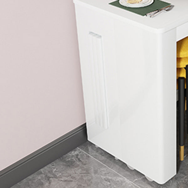 73'' Artificial Foldable Dining Table Extendable Rectangle Table with 5 Legs Clearhalo ' dining_table' 'Dining Tables & Seating' 'Dining Tables' 'furn' 'furn_dining_table' 'Furniture' 'furniture_dining_table' 'Kitchen & Dining Furniture' 'kitchen&dining_furn' 'kitchen' 'kitchen_dining_table' 4111070