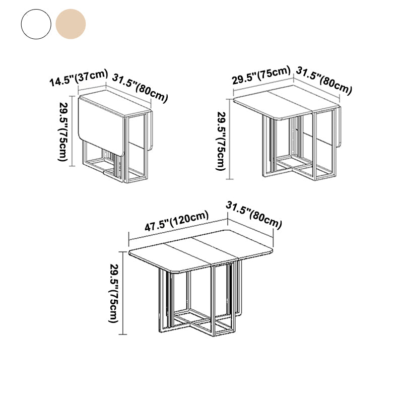 Artificial Wooden Top Foldable Table Extendable Rectangle Table with Trestle Base Clearhalo ' dining_table' 'Dining Tables & Seating' 'Dining Tables' 'furn' 'furn_dining_table' 'Furniture' 'furniture_dining_table' 'Kitchen & Dining Furniture' 'kitchen&dining_furn' 'kitchen' 'kitchen_dining_table' 4111090