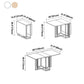 Artificial Wooden Top Foldable Table Extendable Rectangle Table with Trestle Base Clearhalo ' dining_table' 'Dining Tables & Seating' 'Dining Tables' 'furn' 'furn_dining_table' 'Furniture' 'furniture_dining_table' 'Kitchen & Dining Furniture' 'kitchen&dining_furn' 'kitchen' 'kitchen_dining_table' 4111091