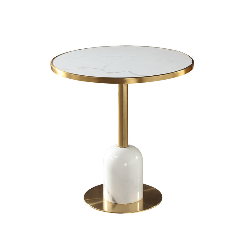 Round Stone Dining Table Traditional Luxury Dining Room Collection with Pedestal Base Cream Without Chairs Clearhalo ' dining_table' 'Dining Tables & Seating' 'Dining Tables' 'furn' 'furn_dining_table' 'Furniture' 'furniture_dining_table' 'Kitchen & Dining Furniture' 'kitchen&dining_furn' 'kitchen' 'kitchen_dining_table' 4111093