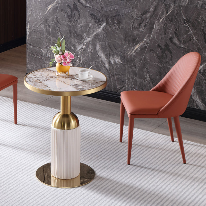 Round Stone Dining Table Traditional Luxury Dining Room Collection with Pedestal Base Clearhalo ' dining_table' 'Dining Tables & Seating' 'Dining Tables' 'furn' 'furn_dining_table' 'Furniture' 'furniture_dining_table' 'Kitchen & Dining Furniture' 'kitchen&dining_furn' 'kitchen' 'kitchen_dining_table' 4111094