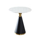 Round Stone Dining Table Traditional Luxury Dining Room Collection with Pedestal Base Black White Without Chairs Clearhalo ' dining_table' 'Dining Tables & Seating' 'Dining Tables' 'furn' 'furn_dining_table' 'Furniture' 'furniture_dining_table' 'Kitchen & Dining Furniture' 'kitchen&dining_furn' 'kitchen' 'kitchen_dining_table' 4111101